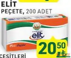 TARIM KREDİ ELİT PEÇETE 200 ADET indirimli fiyat TARIM KREDİ ELİT PEÇETE 200 ADET fiyat ve kampanya bilgisi